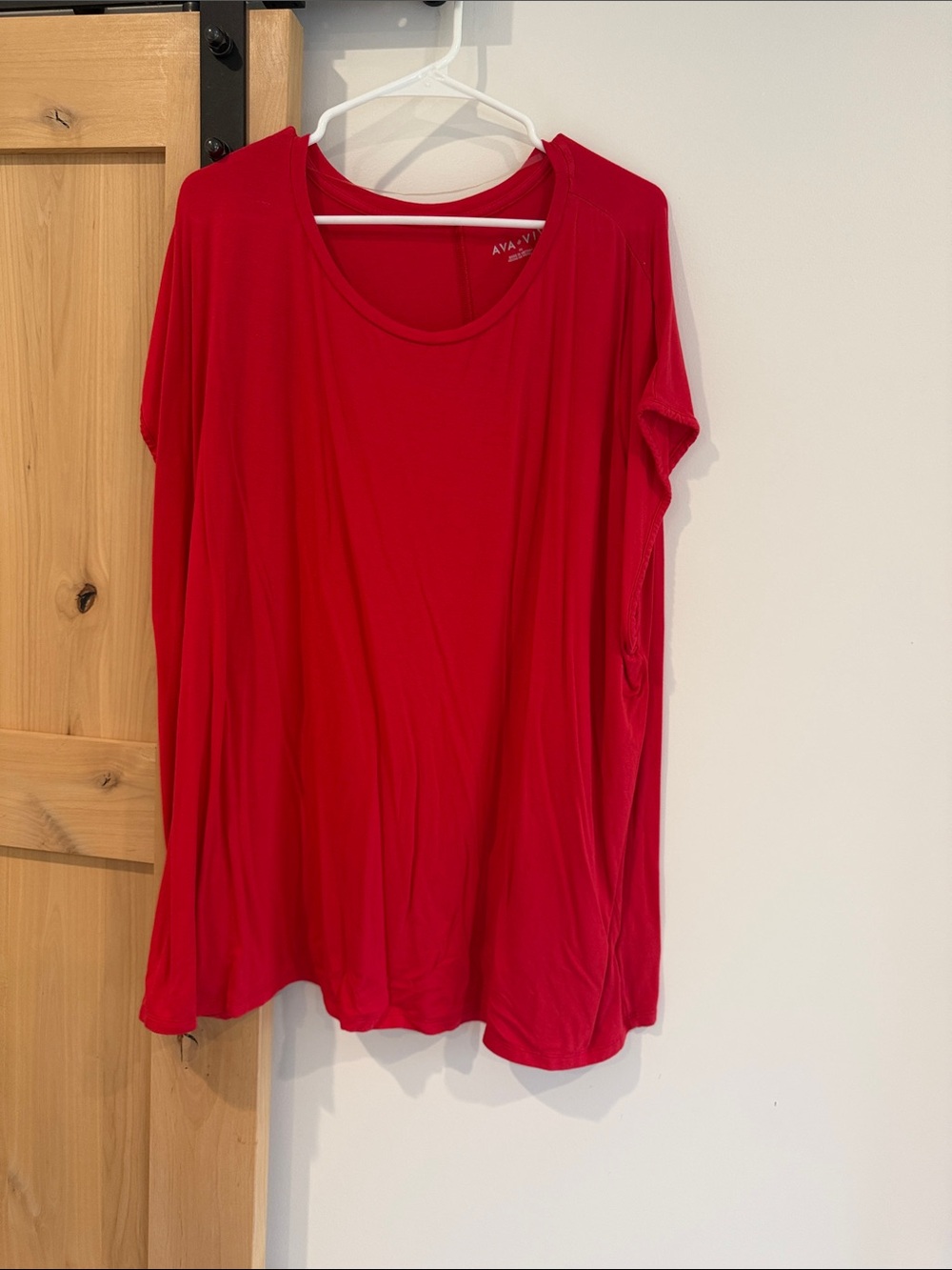 Ava & Viv Bright Red Short Sleeve Scoop Neck Tee